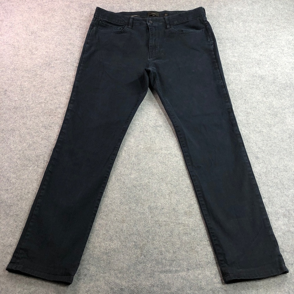Vince Mens Dylan Slim Fit Pant 36 (Fits 38x32) Navy Blue Italian Fabric Corduroy